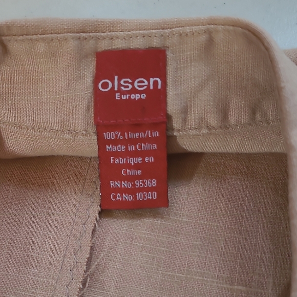 SZ6 100% Linen 3pc Skirt Set Olsen Embroidery Beaded Belted - Picture 4 of 17